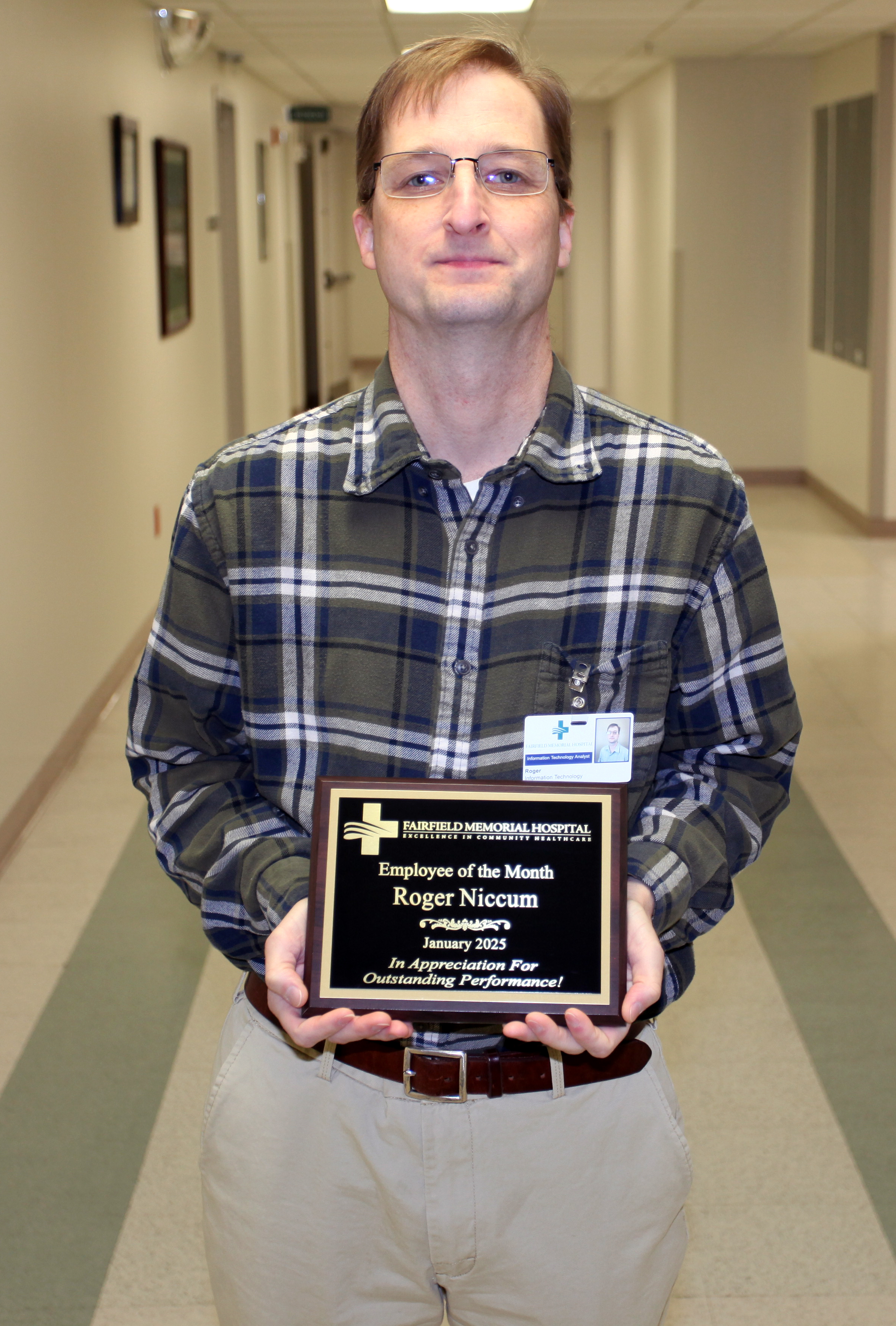 Roger Niccum, Employee of the Month January 2025